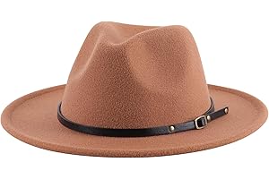 Jastore Kids Girls Boys Classic Wide Brim Bowknot Floppy Fedora Hat Wool Felt Bowler Cap