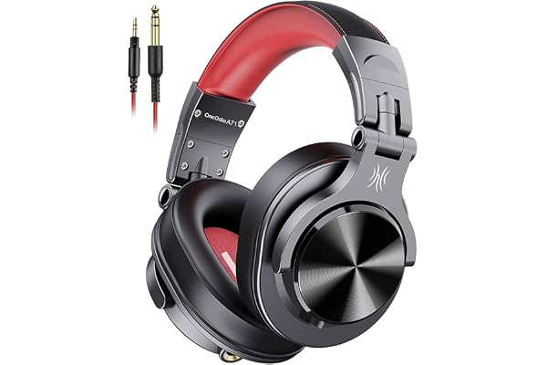 OneOdio A71 Wired Over Ear Headphones, in-Line Mic, Studio Headphones with SharePort, Professional Monitor Recording & Mixing