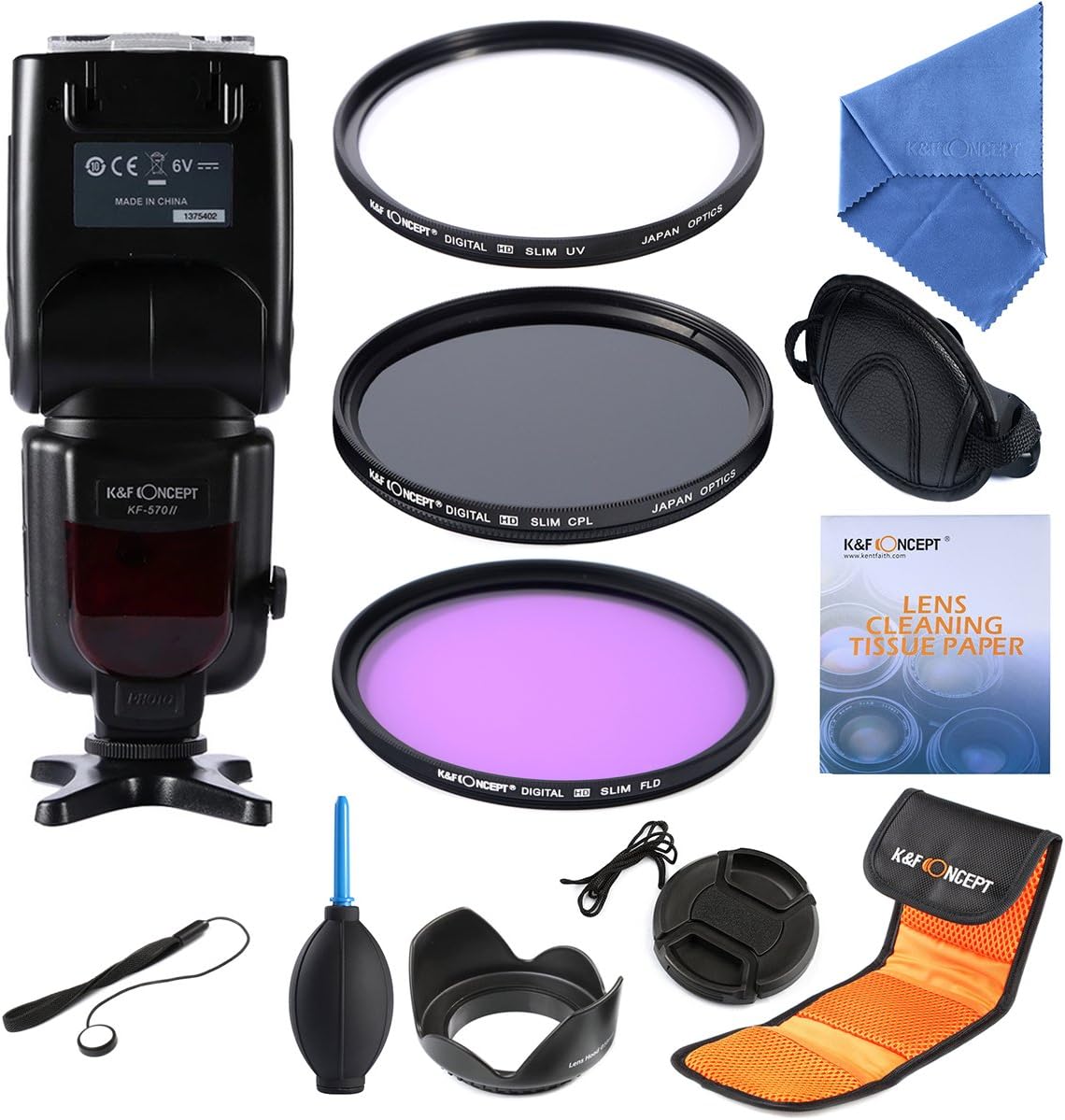 KF Concept & K F 570 High SpeedII SpeedliteFlash Lens Filter Kit 77