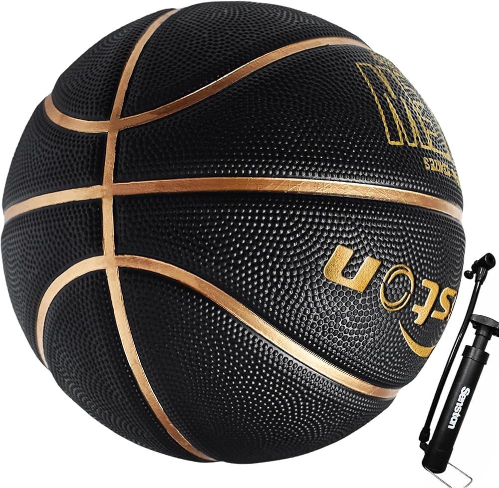 Senston Size 7 Basketball with Pump Indoor Outdoor Training Ball