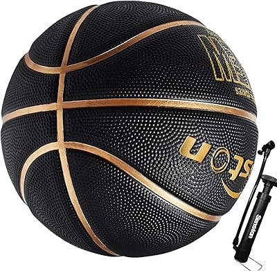 Senston Basketball Größe 7, Baskettball mit Pumpe, Outdoor Basketbälle, Anti-Rutsch und Hervorragender Grip