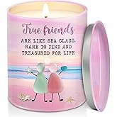 TEEZWONDER Valentines Galentines Day Gifts for Women Friends - Lavender & Vanilla Scented Candle 10 oz - Bestie BFF Friendship Best Friend Birthday Gifts for Women, Birthday Gift for Friends Female