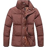 GIMECEN Women's Winter Coat Full-Zip Down Jacket Waterproof Puffer Coat Warm Parkas Long Sleeve Outerwear