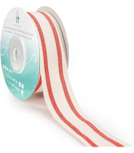 Uxcell Natural Cotton Stripes Ribbon - 1.5 Inch X 10 Yard Grosgrain Ribbon Roll For Crafts & Gift Wrapping - View #5