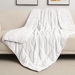 Wemore Sherpa Fleece Weighted Blanket for Adult, 15