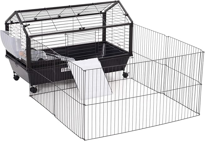 pawhut rabbit hutch