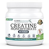 Kappa Nutrition Creatine Monohydrate Powder, Pure Amino Acid Formula, Supports Muscle Strength, Cellular Energy & Mental Focus* Gluten-Free, Keto, 2.25g per Scoop, 240 Servings, Net Wt. 1.32 LB (600g)