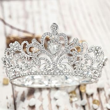 Amazon Com Jovono Vintage Crystal Crown For Women Rhinestone