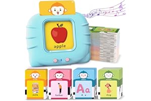 U-LEARNER 296 Sight Words Talking Flash Cards for Toddlers 1 2 3 4 5 6 Year Old, Pocket Speech, Sensory Speech Therapy Toys, Learning Toys for Montessori and Autism Children, Gifts for Boys (Blue)