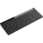 JLab JBuds Wireless Keyboard, 95 Key, Multi-Device Bluetooth and USB dongle, Soft Touch Keys, Media knob, Custom Profiles, Black