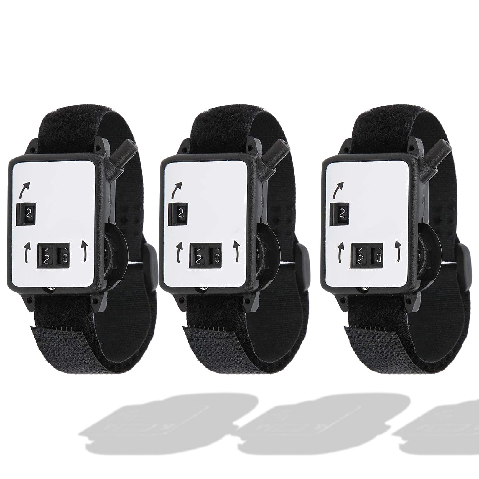 FOLOSAFENAR Manual Score Counter Watch 3 Pack Lightweight Plastic Enthusiasts Stroke Shot Keeper Mini Outdoor Sport Game Tool Scorekeeper (3Pcs)