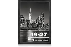 Annecy 19x27 Picture Frame Black（1 Pack）, 19 x 27 Picture Frame for Wall Decoration, Classic Black Minimalist Style Suitable for Decorating Houses, Offices, Hotels