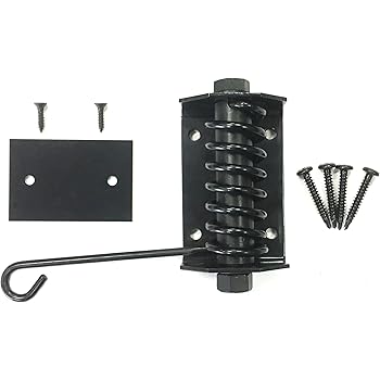 Amazon.com: Self Closing Gate Hinge 2-Pack (Black Finish) |The Best Set of Vinyl Fence Gate ...