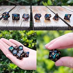 Cttasty DND Dice Set Resin Sharp Edge Dice Set