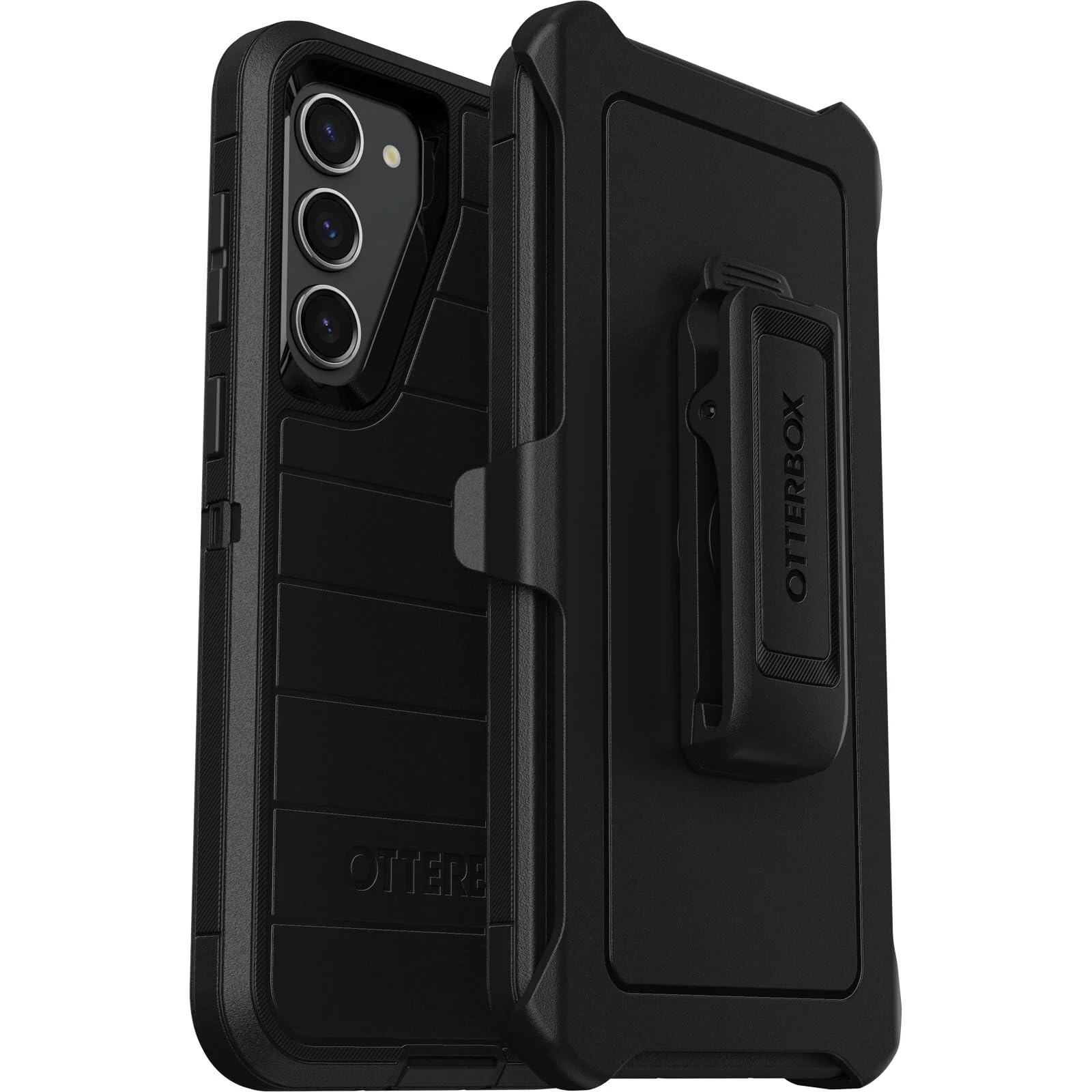 OtterBox Galaxy S23+ (Only) - Defender Series Case - Black, Rugged & Durable - with Port Protection - Includes Holster Clip Kickstand - Microbial Defense Protection - Non-Retail Packaging
