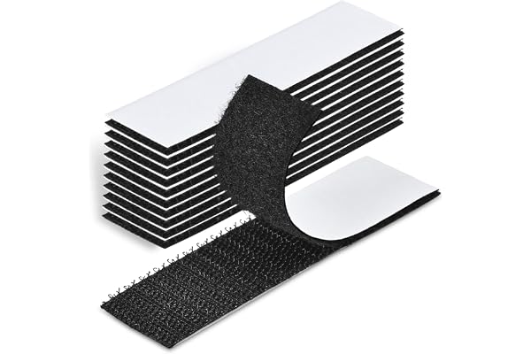 EILKBLA 18 Sets Hook and Loop Strips with Strong Adhesive, 1 x 4 Inch Heavy Duty Adhesive Mounting Tape, Double Sided Sticky