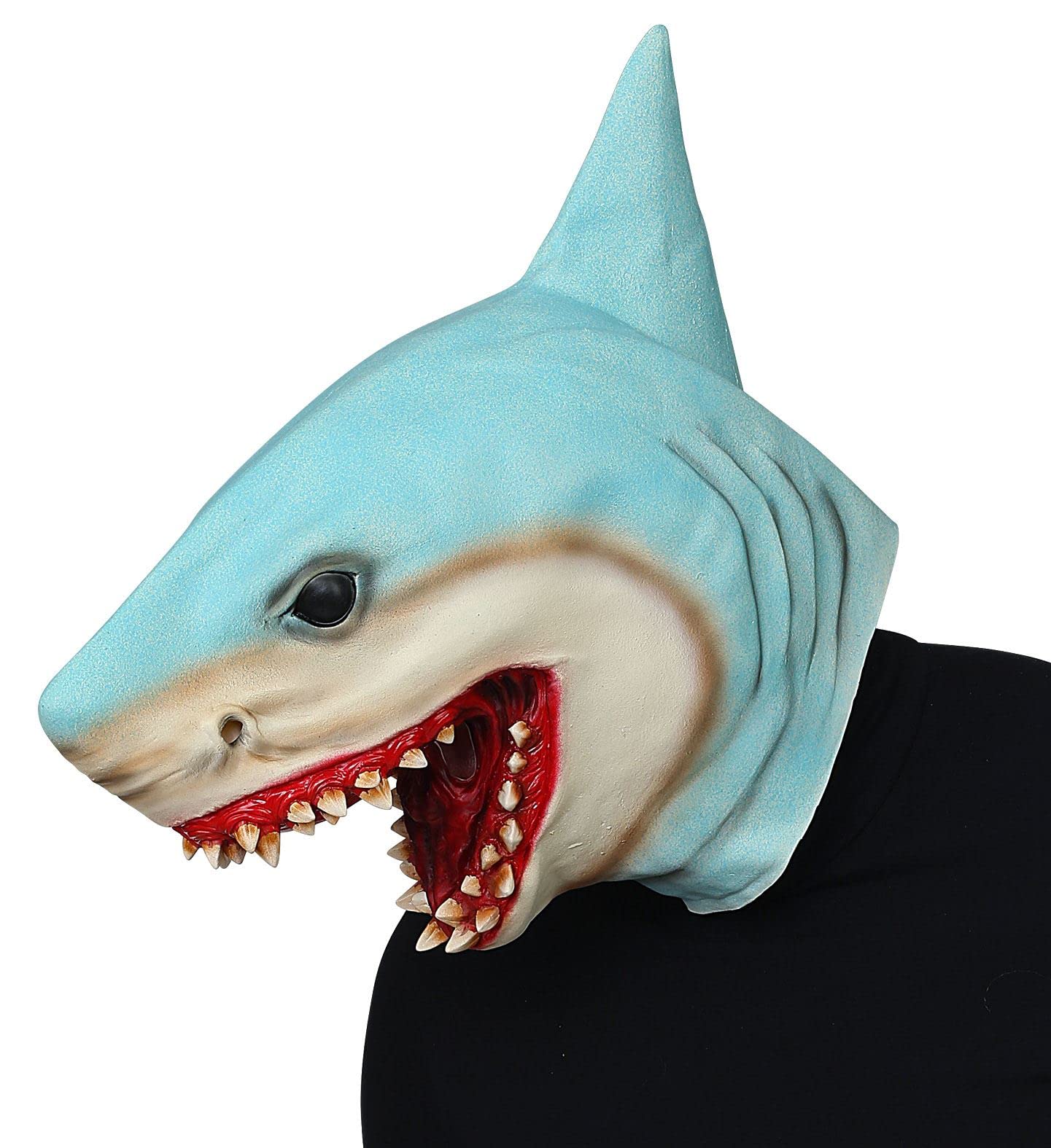 Widmann Shark Killer Full Head Mask Latex Mask One Size Regular Halloween Fancy Dress