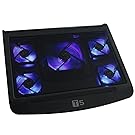 MOFRED Laptop and Notebook USB Cooling Cooler Stand Pad with 5 Fans and Blue LED - 10-17 Inches T5