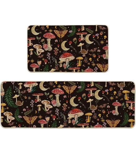 Artoid Mode Lot De 2 Tapis De Cuisine à Profil Bas Pour