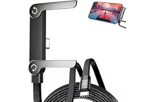 2-in-1 Invisible Holder Charger Cable with Stand – 240W Fast Charging Cord with Built-in Phone Stand,Sideways Phone Charger w