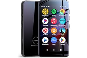 160GB innioasis MP3 Player with Bluetooth and WiFi, MP3 Player with Spotify, Spotify Kids, Pandora, Play Store, Parental Manager App, Calm, 4" HD Full Touch Screen MP4 Music Player for Kids (Black)