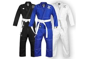 FightX BJJ Gi for Men & Women Brazilian Jiu Jitsu GI Lightweight Suit with Free Belt