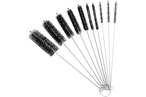10PCS Straw Cleaner Brushes, 8 Inch Tube Cleaning Brush and Nylon Pipe Brush Set, Small Bottle Cleaning Brushes for Narrow Ne