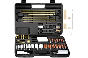 BESTNULE Upgrade Brass Universal Gun Cleaning Kit for Rifles, Pistols,Handguns, Shotguns, Gun Cleaning Kits for All Guns, Gun Cleaning Supplies with Brass Rods and Portable Case