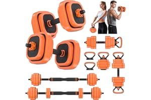 Rendpas Adjustable Dumbbells Set, 45/65/85 lbs Free Weight Set with Connector, 4 in1 Dumbbells Set for Home Gym Workout