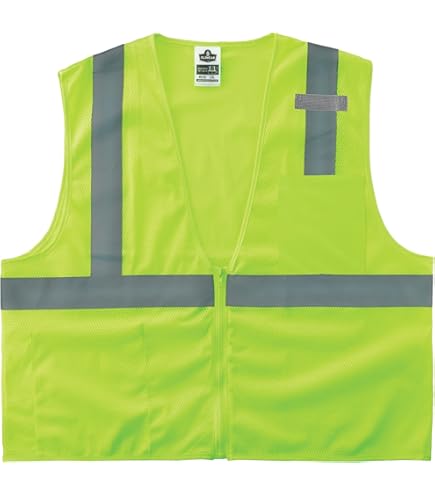 トップス ALOUND VENTILATION NYLON VEST L Ergodyne Safety L/Xl Class 2 Two Tone Mesh Vest, Lime, Large