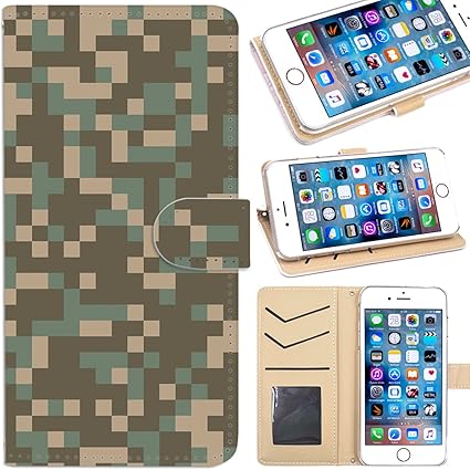 Amazon Co Jp Iphone 6s ケース Iphone 6 ケース 手帳型 Iphone 6s カバー Iphone 6s 手帳型 ケース Iphone 6 カバー Puレザー素材 Iphone 6 手帳 Iphone 6s ケース おしゃれ スタンド機能 カードホルダ付き Minisuit Series Type I69 カモフラージュ5