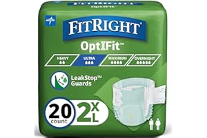 Medline FITULTRAXXLZ FitRight Ultra Briefs, XX-Large (Pack of 20)