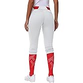 MIVEI Women's Utility Softball Pants - Woman Adult Tweeners Low Rise 3/4 Leg Track Pants Dual-Layer Knee Youth Girls