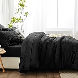 CozyLux Queen Seersucker Comforter Set with Sheets