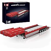 Mould King 19015T Trailer Building Model, MOC Building Blocks Truck Set with Motor, Creative Tractor Trailer Gift for Adult,