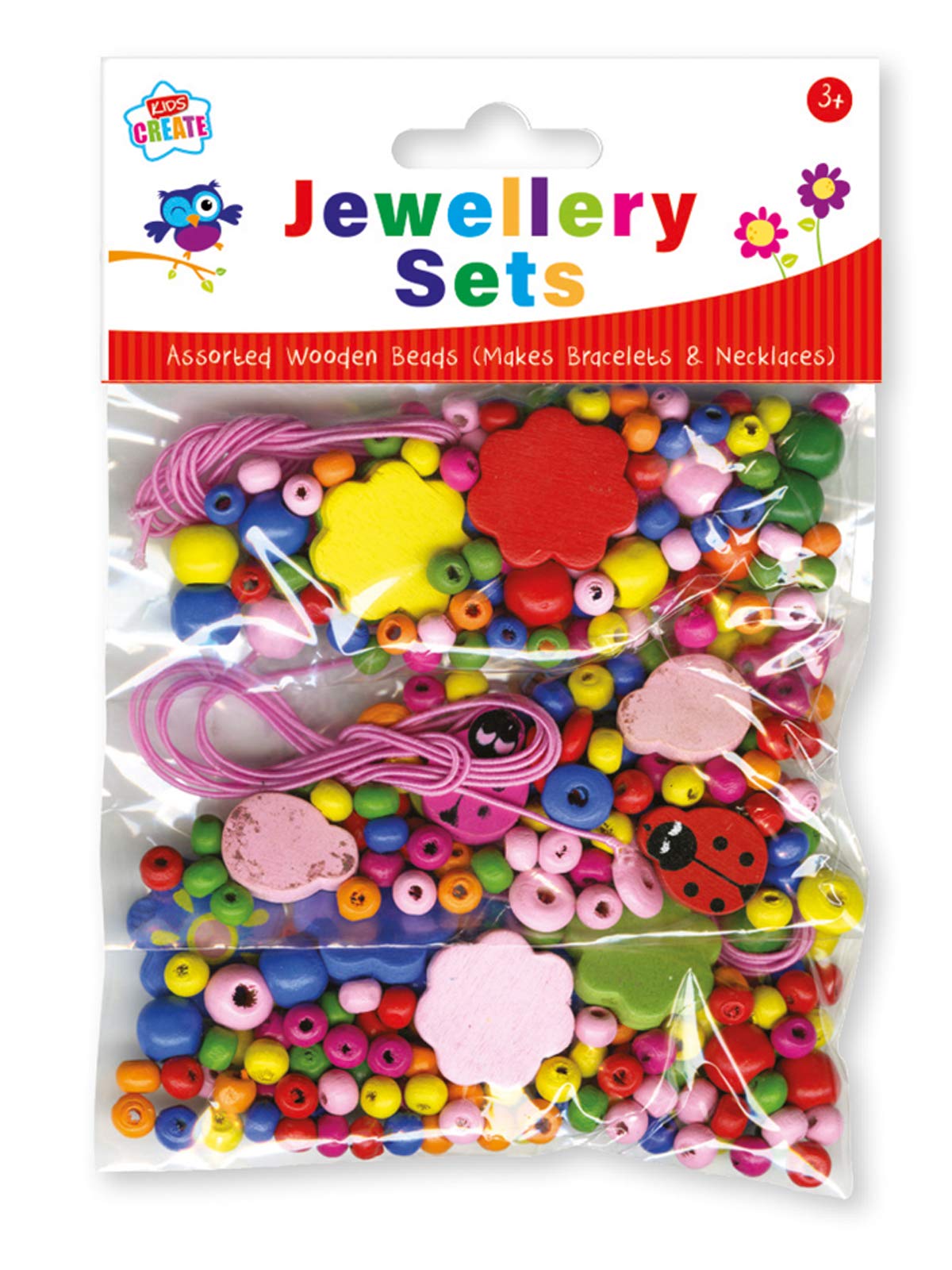 Kids Create Make Own Style Bracelets & Necklaces Jewellery Sets Wooden Beads 5+