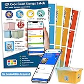 QR Code Labels for Storage, 72 Unique Smart qr Code Stickers for Storage Bins, Moving Containers &Office Organization, Inventory Organizer.No Annual Fee, Color QR Labels Stickers (2.5"x2.5")
