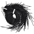 Embroiderymaterial French Coil Bullion Metallic Wire Dabka for Embroidery,Beading and Jewelry Making, Black Color, 1MM, 45.72 Mtr(100 Gram)