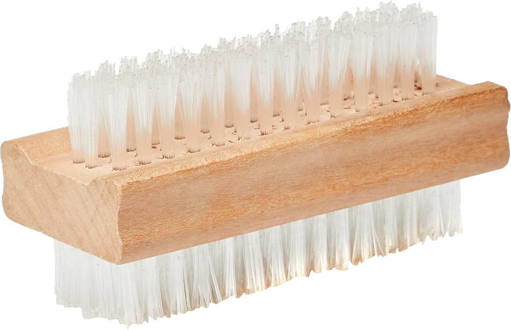 LEVIOC'S Wooden Nail Brush Double Sided Soft Bristles Manicure Pedicure Cleaning