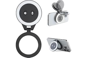 PGYTECH MagGlow Phone Fill Light, MagSafe Selfie Light, Portable LED Magnetic Ring Light with Cool Light/Soft Light/Warm Ligh
