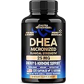 DHEA 25mg - Micronized DHEA Supplement for Women & Men - Clinically Proven Strength & Bioavailable - Healthy Aging, Hormone Balance & Energy Level Support - Vegan & NON-GMO - Made in USA, 120 Capsules