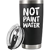 Not Paint Water Painter Artist Gifts Vacuum Insulated 304 Stainless Steel Tumbler Funny Art Teacher Appreciation Birthday Teachers Day Painting Travel Mug With Straw And Removable Lid (20 oz)