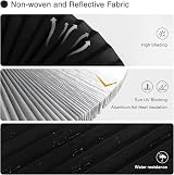 Maritown Temporary Blackout Blinds No Drill Stick On 2 in 1 Privacy Thermal view 3