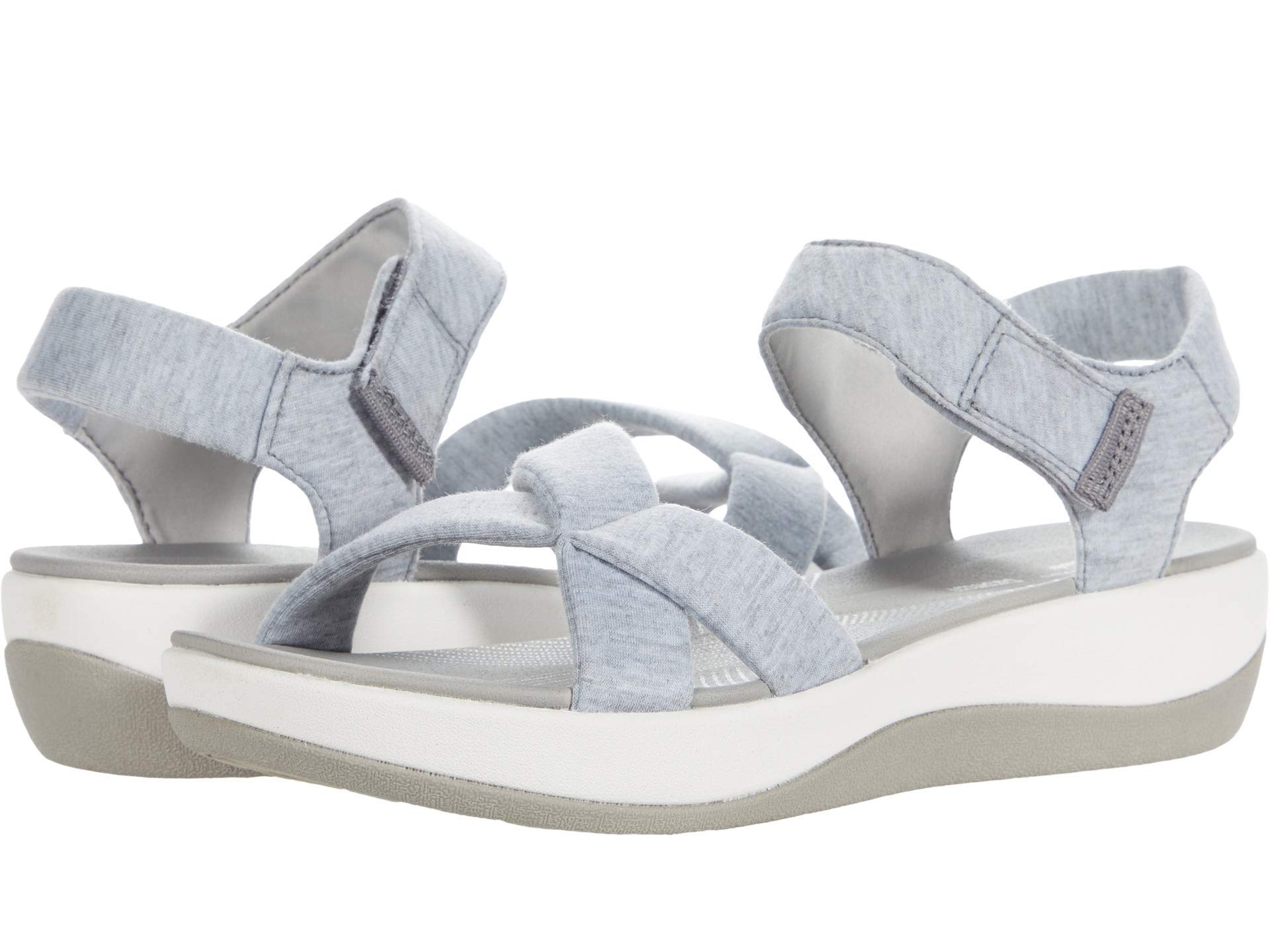 Clarks Women's Ankle-Strap Wedge Sandal, Grey