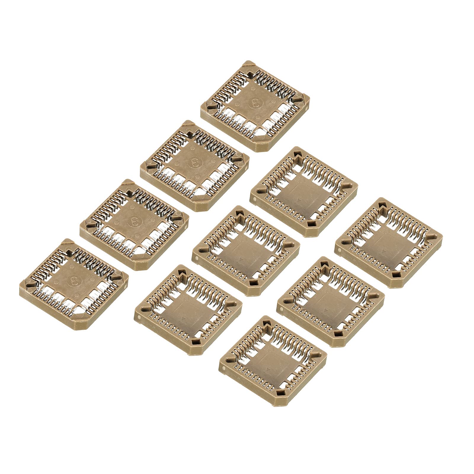 PATIKIL PLCC44P IC Socket 44Pin 1.26mm Pitch SMT Surface Mounted Devices for PCB Board Pack of 10