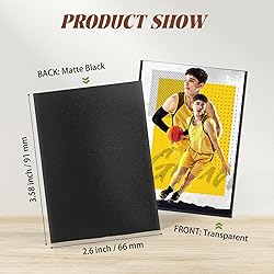 OHE 200 Counts Card Sleeves, Matte Black Baseball