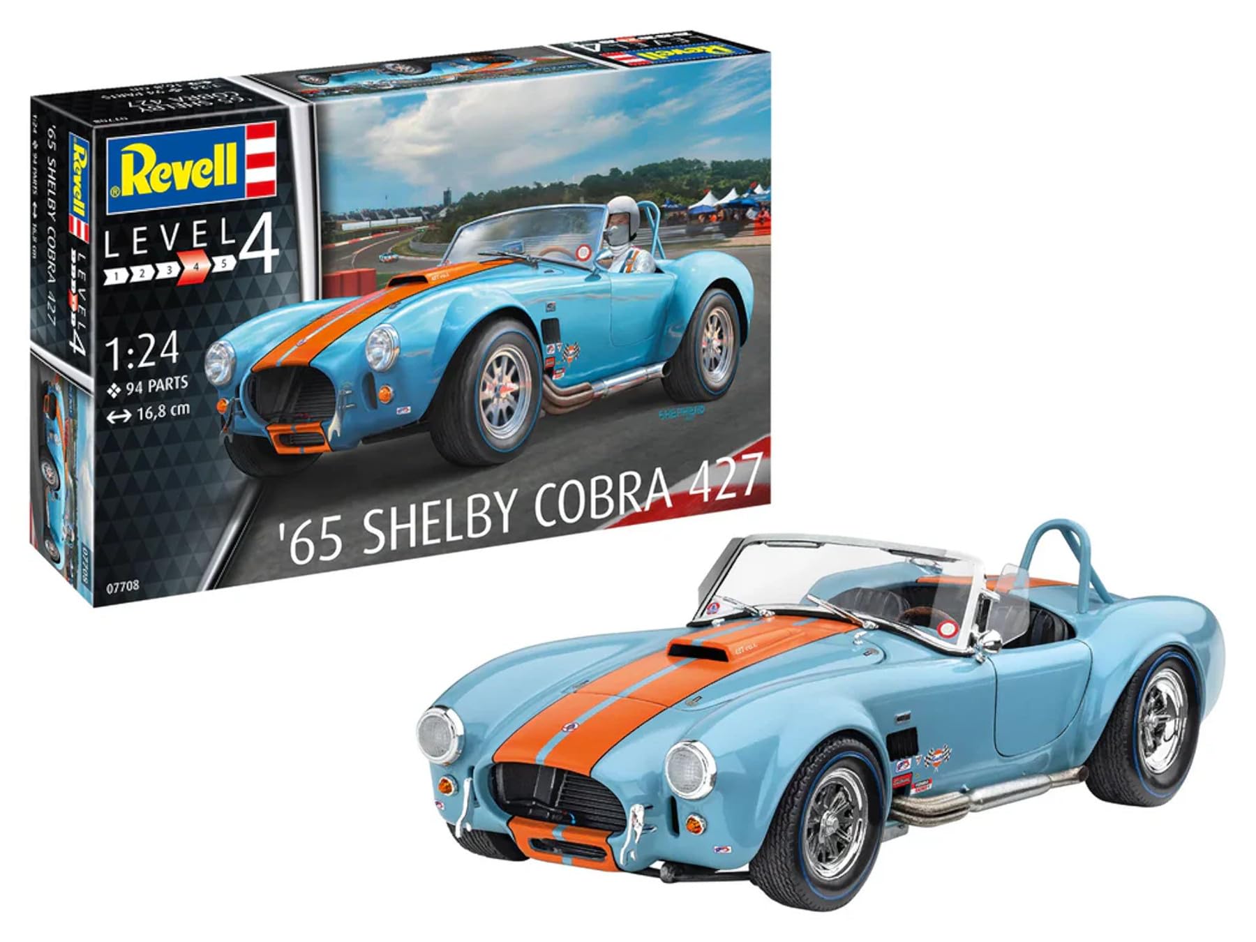 Revell 07708 '65 Shelby Cobra 427 1:24 Scale Unbuilt/Unpainted Plastic Model Kit