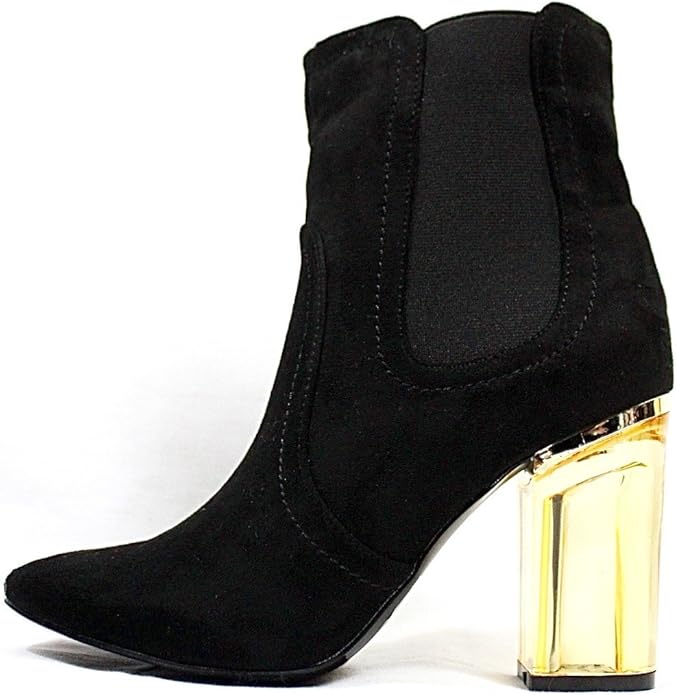 lucite heel boots