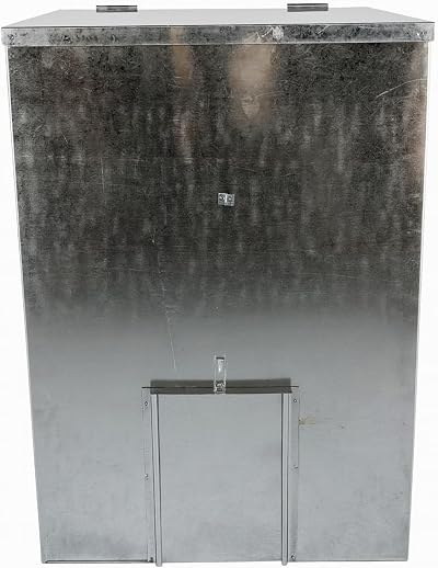 Elex Galvanised Steel Coal Bunker Heavy Duty 125Kg 5 Bags of 25Kg Fuel