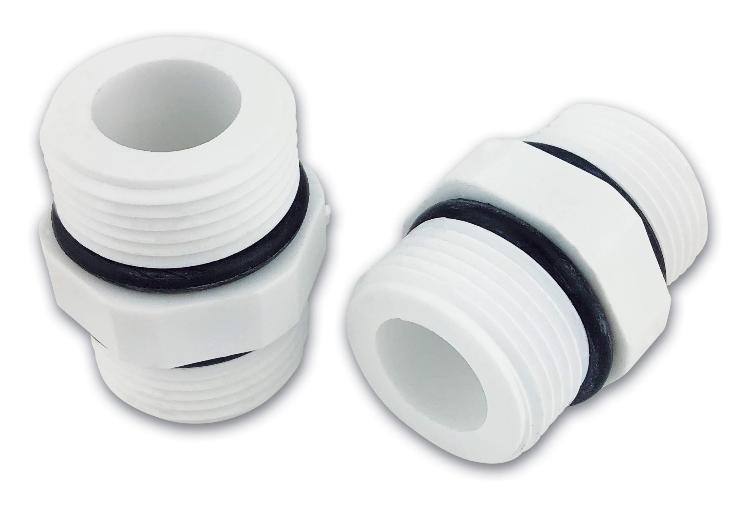 Finerfilters 3/4" x 3/4" Male Threaded Hex Nipple Plastic Fittings x2